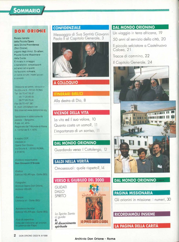 Don Orione oggi, 1998, 06, pagina 2