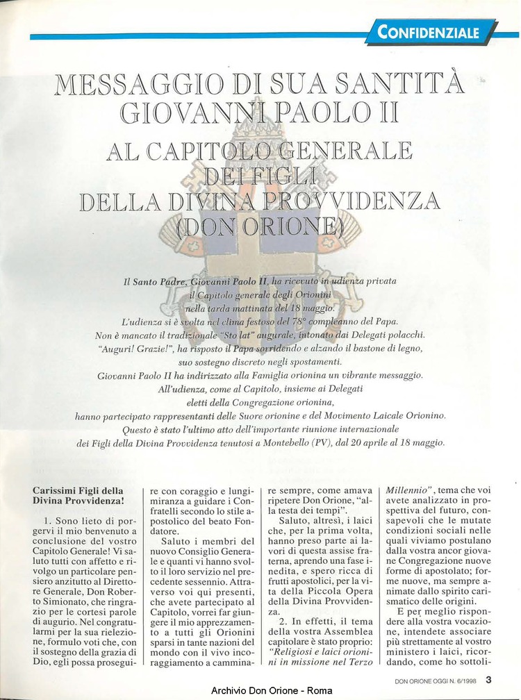 Don Orione oggi, 1998, 06, pagina 3