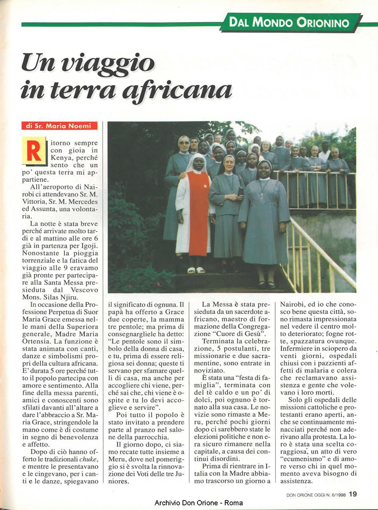 Don Orione oggi, 1998, 06, pagina 19