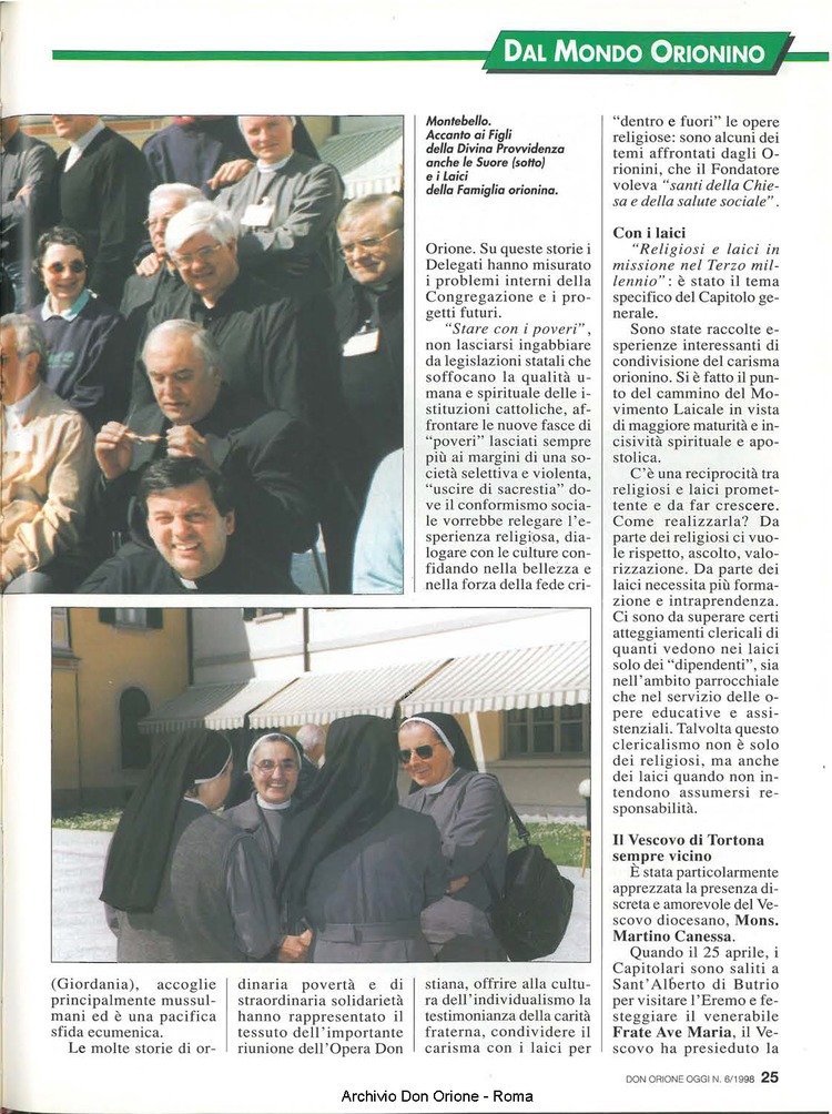 Don Orione oggi, 1998, 06, pagina 25