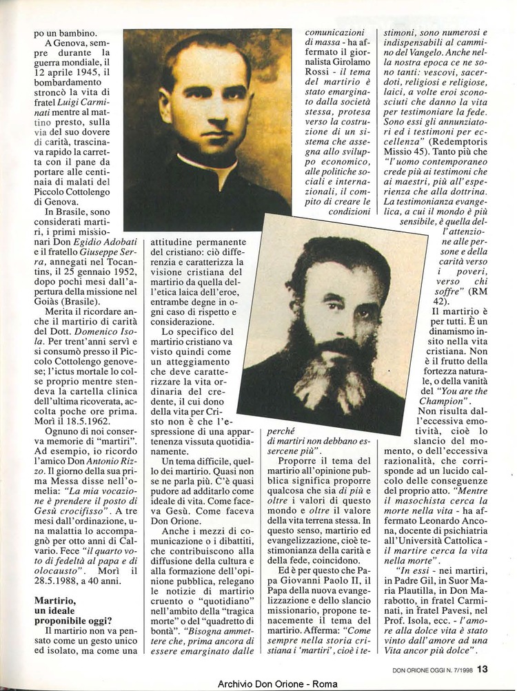 Don Orione oggi, 1998, 07, pagina 13