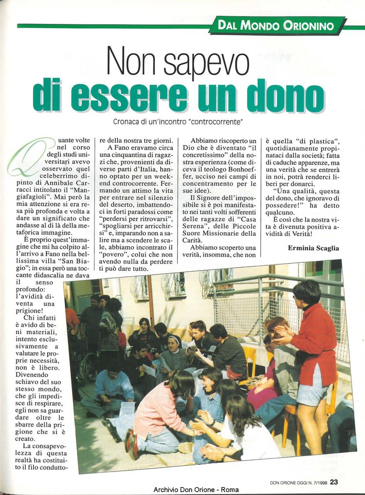 Don Orione oggi, 1998, 07, pagina 23