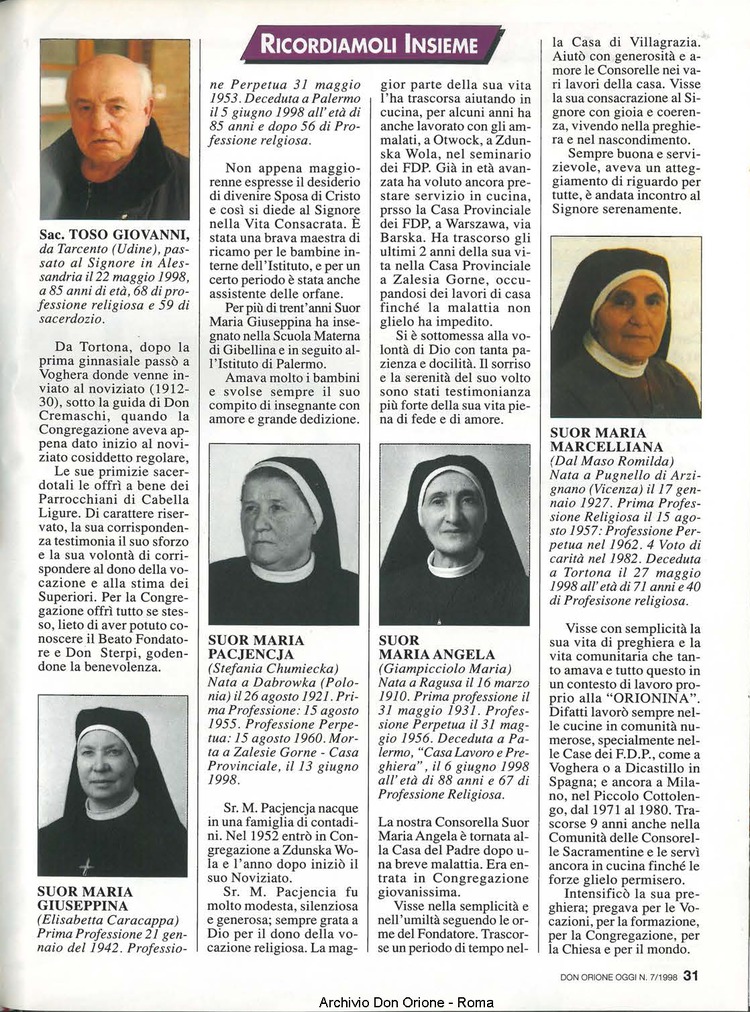 Don Orione oggi, 1998, 07, pagina 31