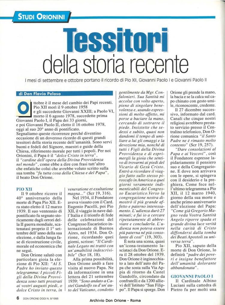 Don Orione oggi, 1998, 08, pagina 6