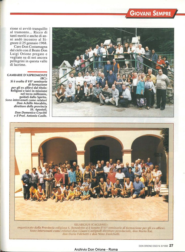 Don Orione oggi, 1998, 08, pagina 27