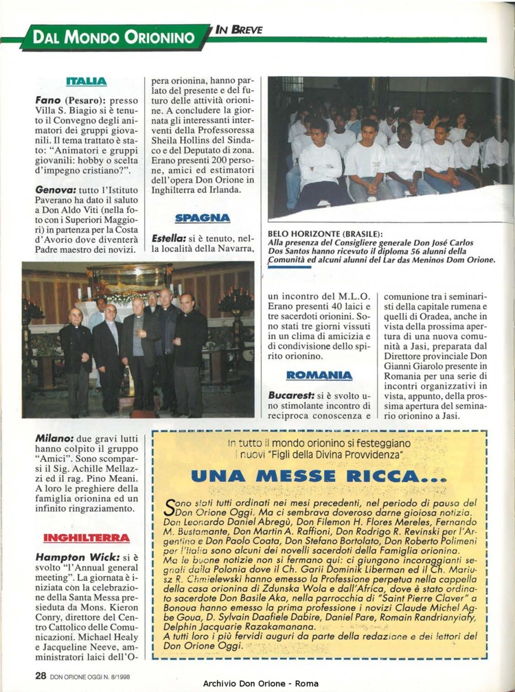 Don Orione oggi, 1998, 08, pagina 28