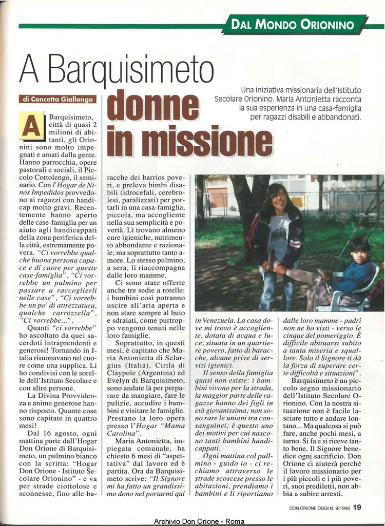 Don Orione oggi, 1998, 09, pagina 19