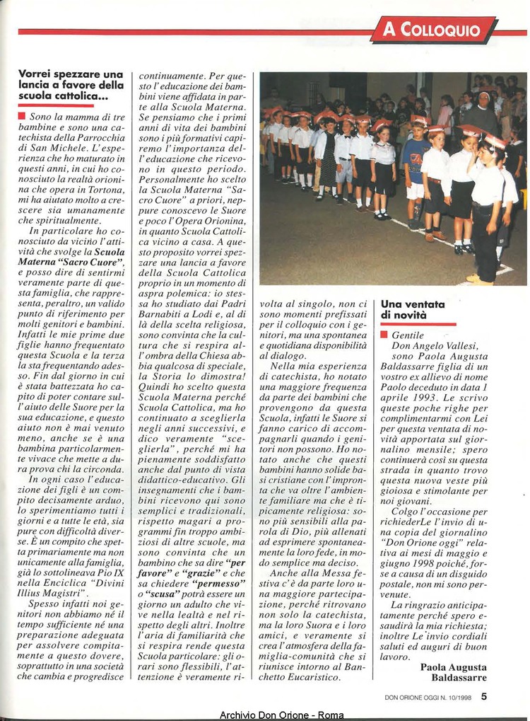 Don Orione oggi, 1998, 10, pagina 5