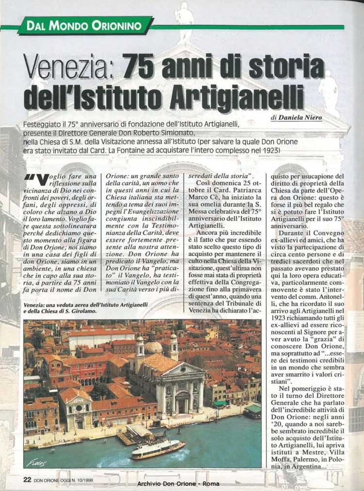 Don Orione oggi, 1998, 10, pagina 22