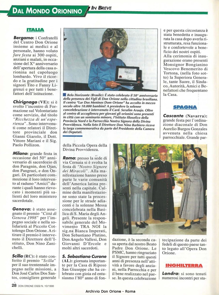 Don Orione oggi, 1998, 10, pagina 28