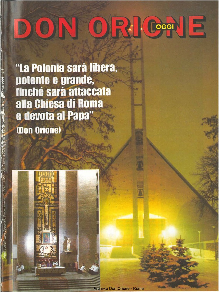 Don Orione oggi, 1999, 01, pagina 1