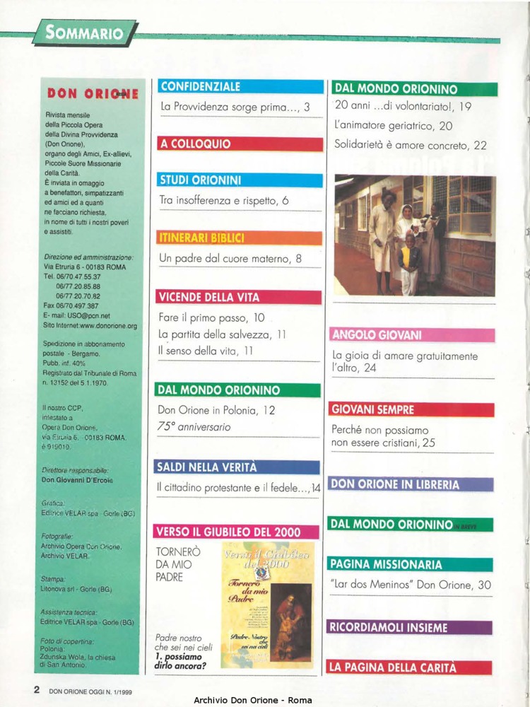 Don Orione oggi, 1999, 01, pagina 2