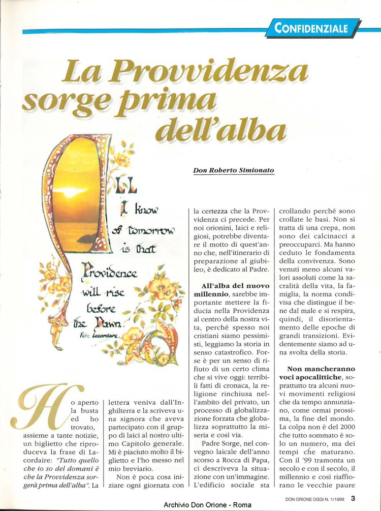 Don Orione oggi, 1999, 01, pagina 3
