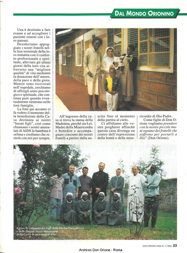 Don Orione oggi, 1999, 01, pagina 23
