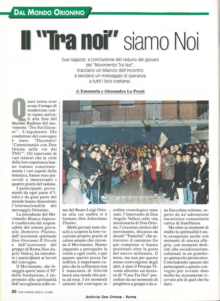 Don Orione oggi, 1999, 02, pagina 20