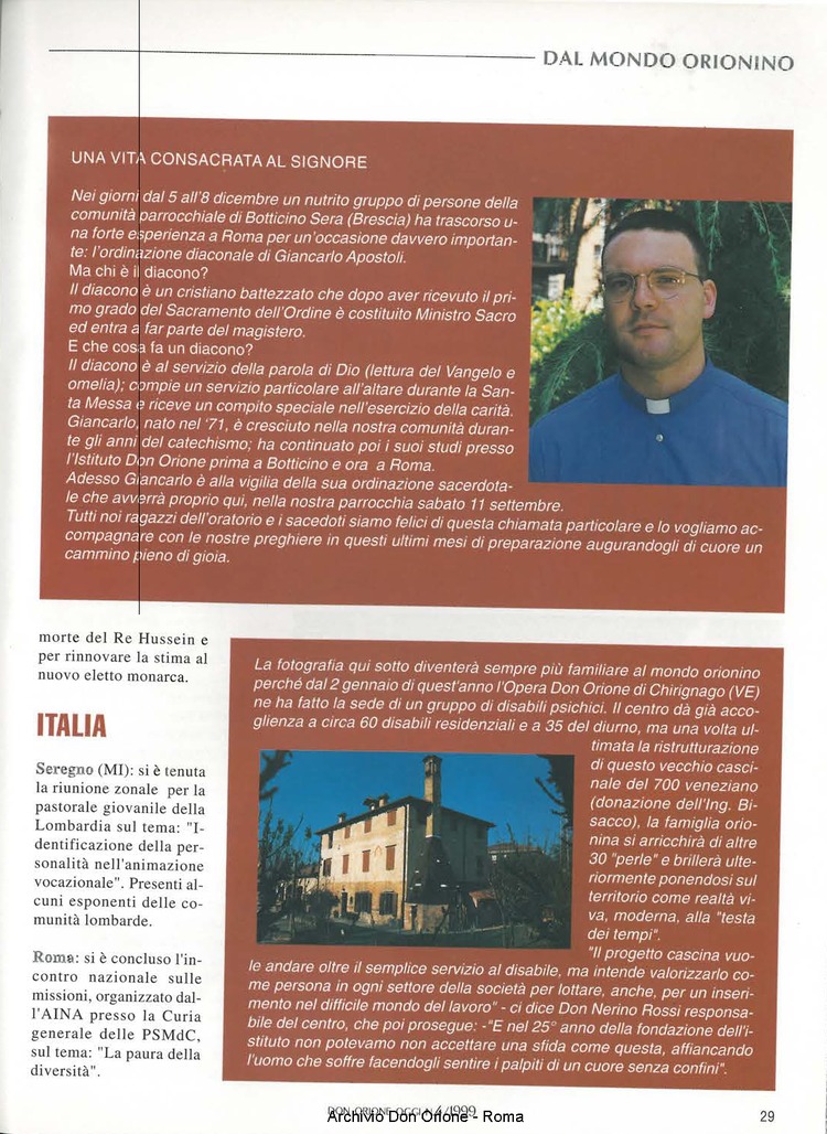Don Orione oggi, 1999, 04, pagina 29
