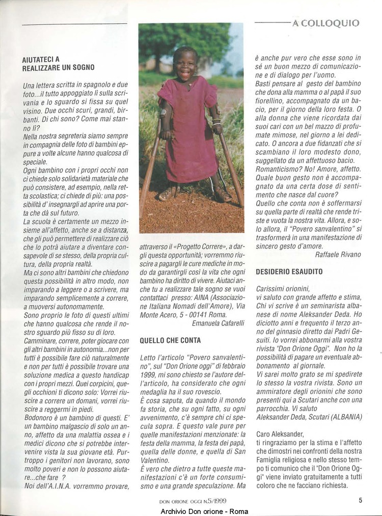 Don Orione oggi, 1999, 05, pagina 5