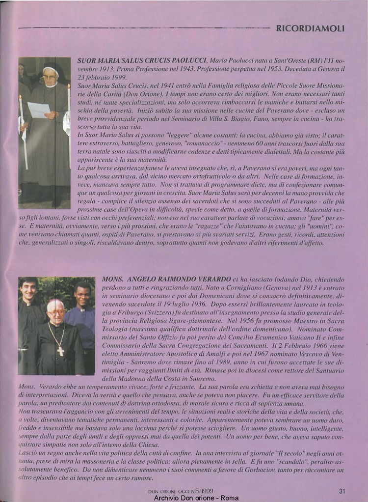 Don Orione oggi, 1999, 05, pagina 31