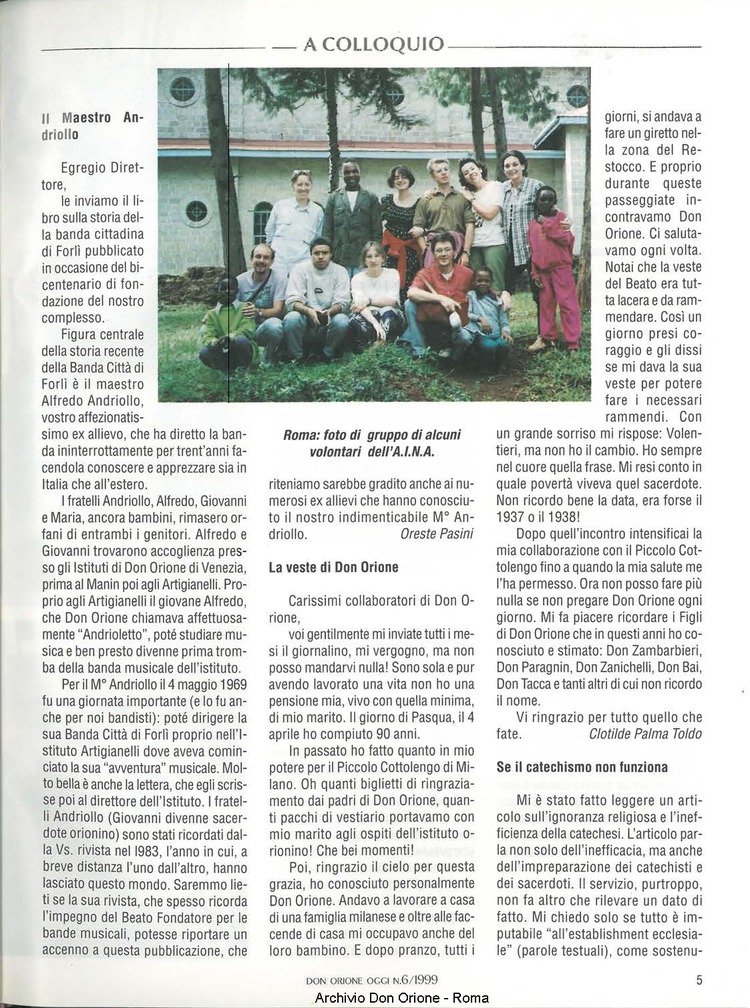 Don Orione oggi, 1999, 06, pagina 5