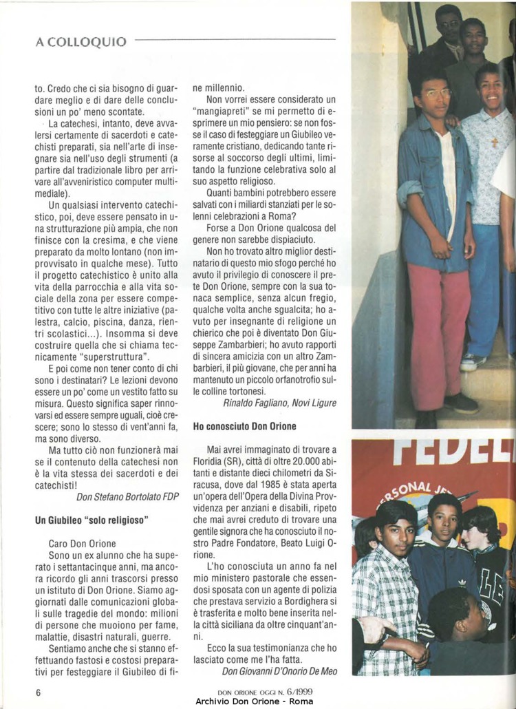 Don Orione oggi, 1999, 06, pagina 6