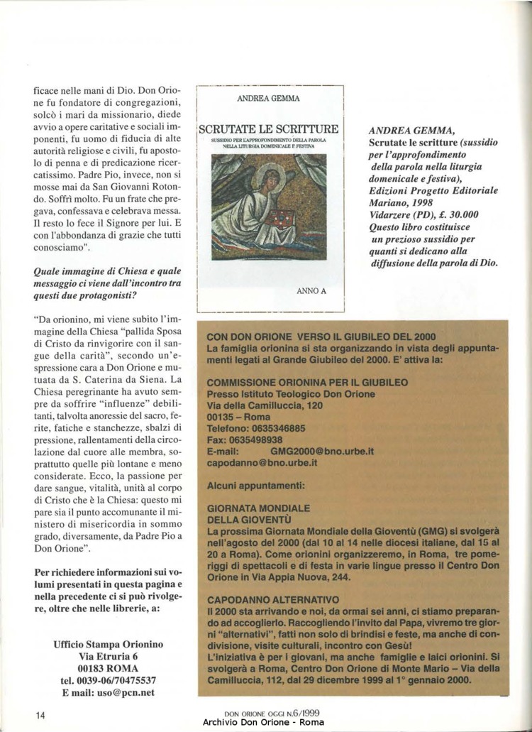 Don Orione oggi, 1999, 06, pagina 14