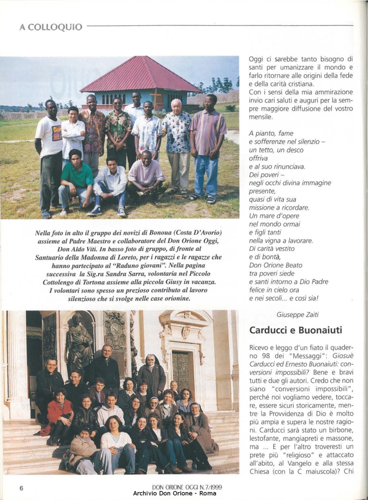 Don Orione oggi, 1999, 07, pagina 6