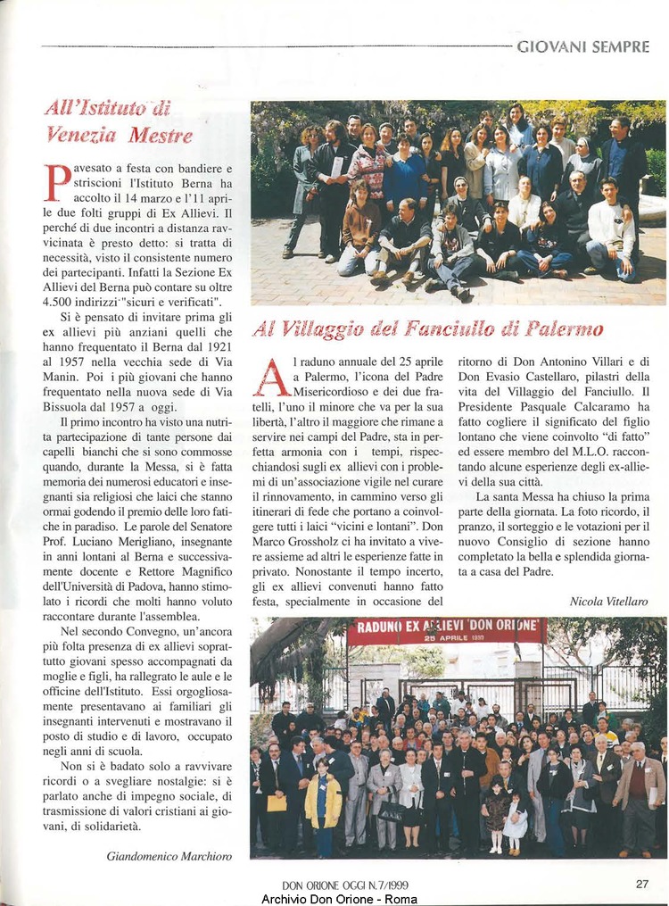 Don Orione oggi, 1999, 07, pagina 27