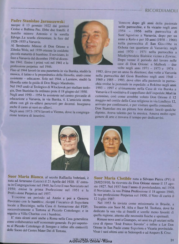 Don Orione oggi, 1999, 07, pagina 31