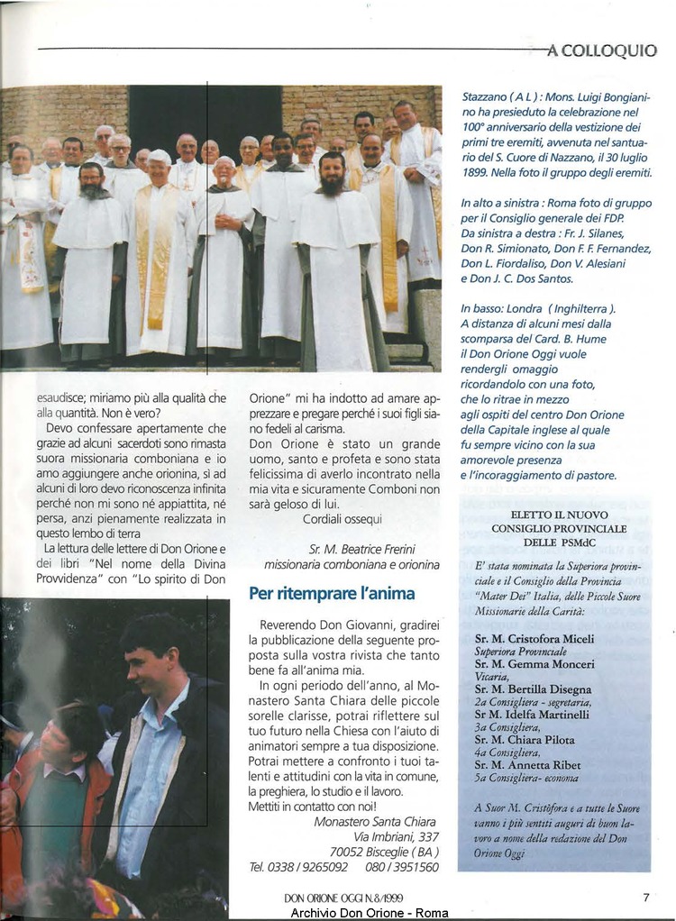 Don Orione oggi, 1999, 08, pagina 7