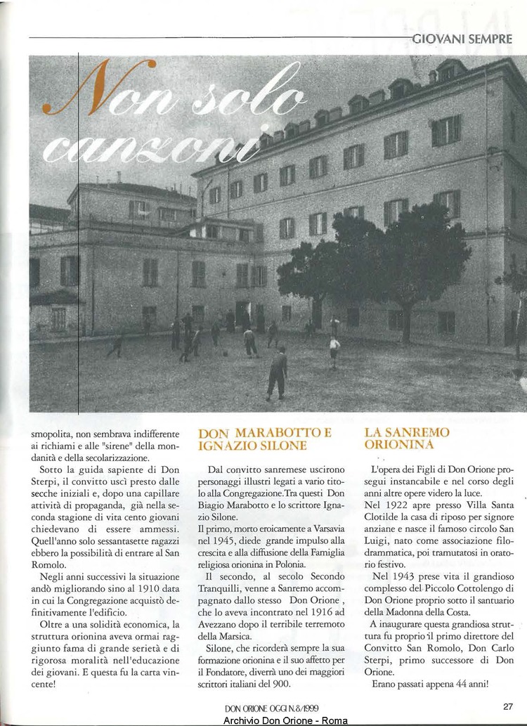 Don Orione oggi, 1999, 08, pagina 27