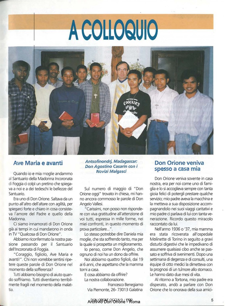 Don Orione oggi, 1999, 09, pagina 5