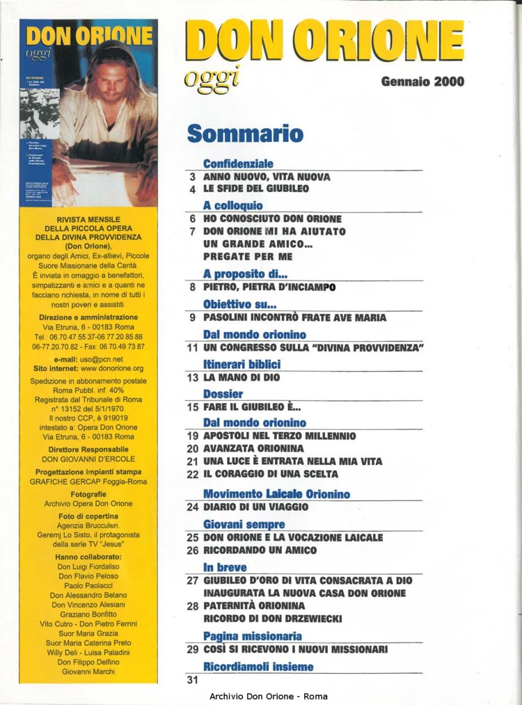 Don Orione oggi, 2000, 01, pagina 2