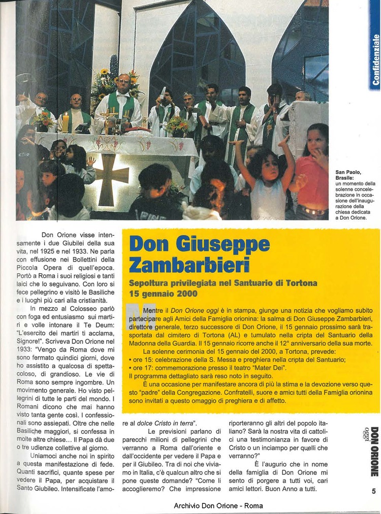 Don Orione oggi, 2000, 01, pagina 5