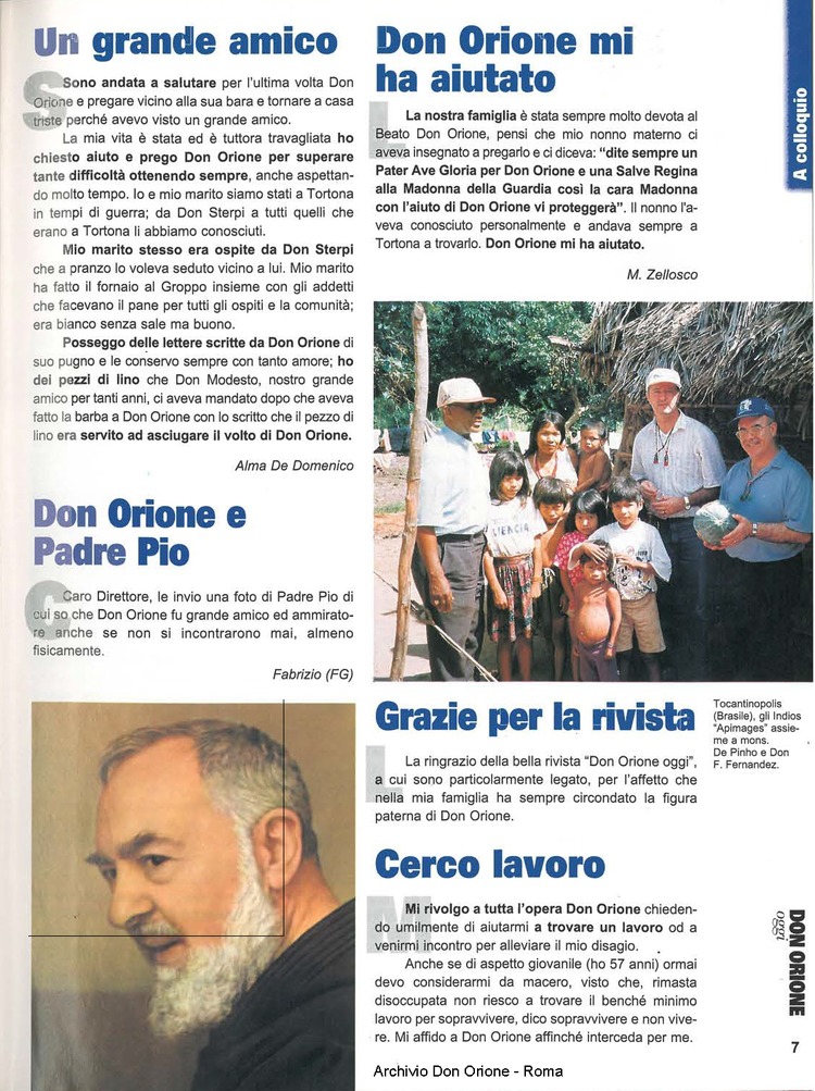 Don Orione oggi, 2000, 01, pagina 7