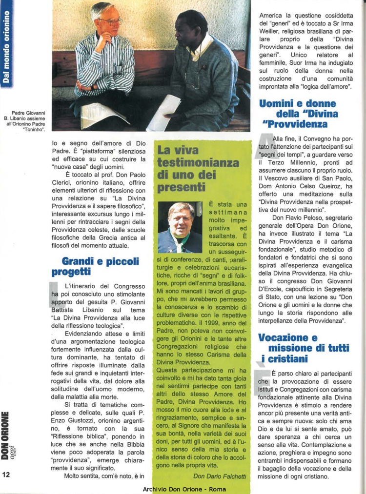 Don Orione oggi, 2000, 01, pagina 12