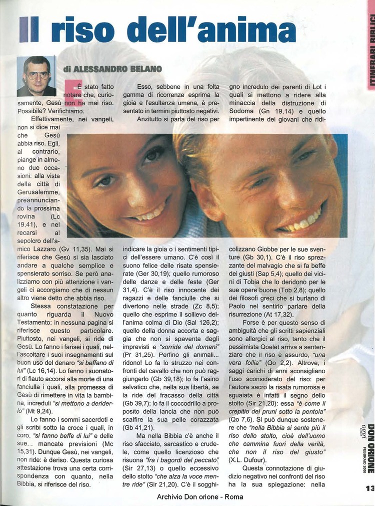 Don Orione oggi, 2000, 02, pagina 13