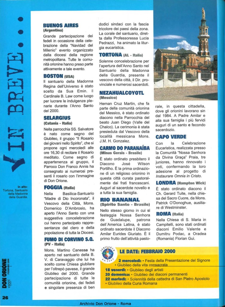 Don Orione oggi, 2000, 02, pagina 26