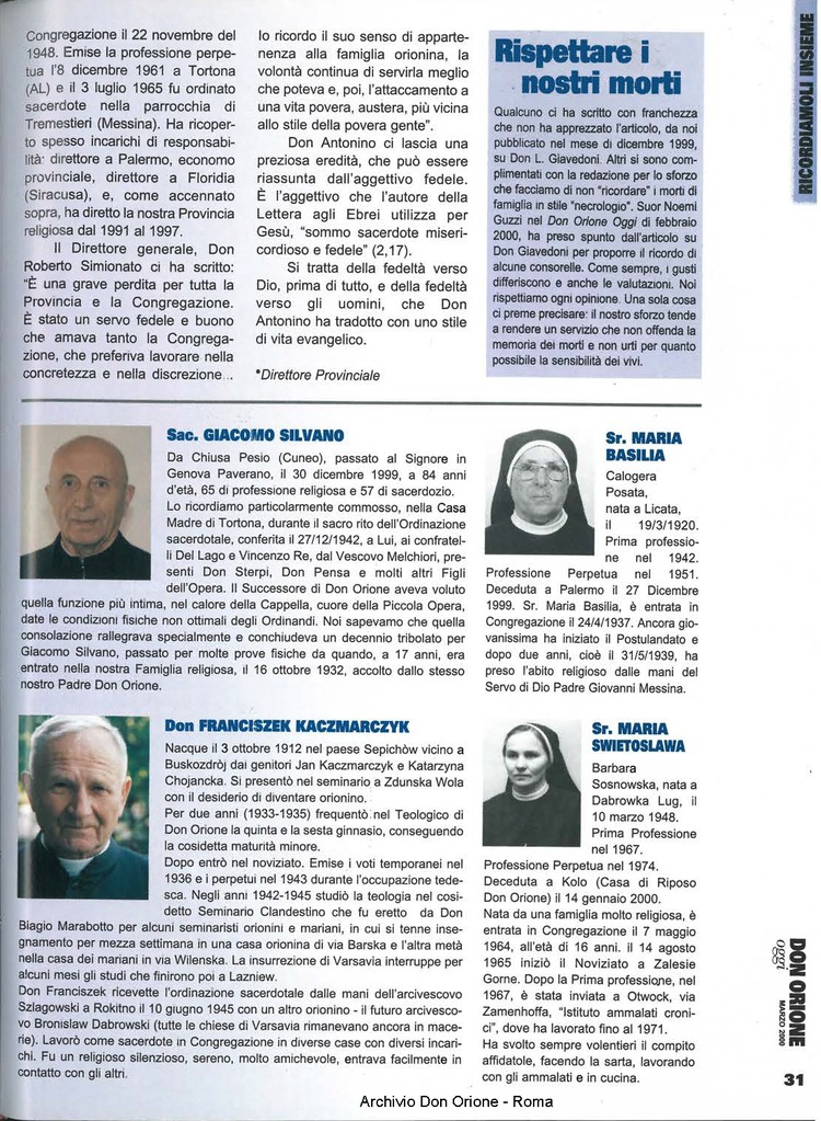 Don Orione oggi, 2000, 03, pagina 31