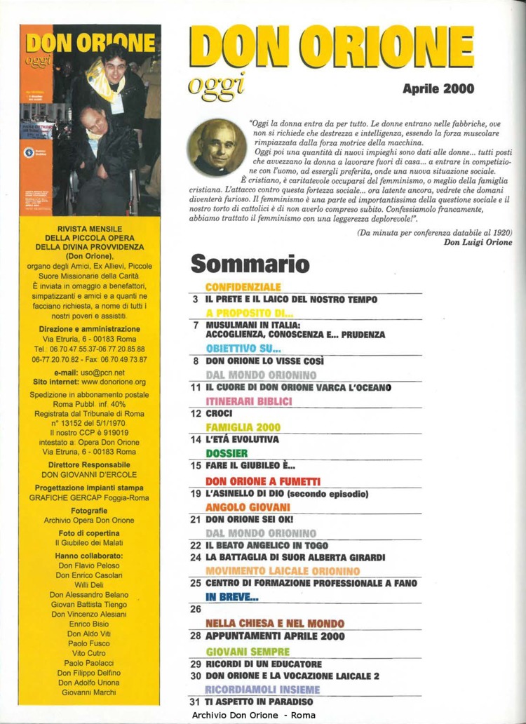 Don Orione oggi, 2000, 04, pagina 2