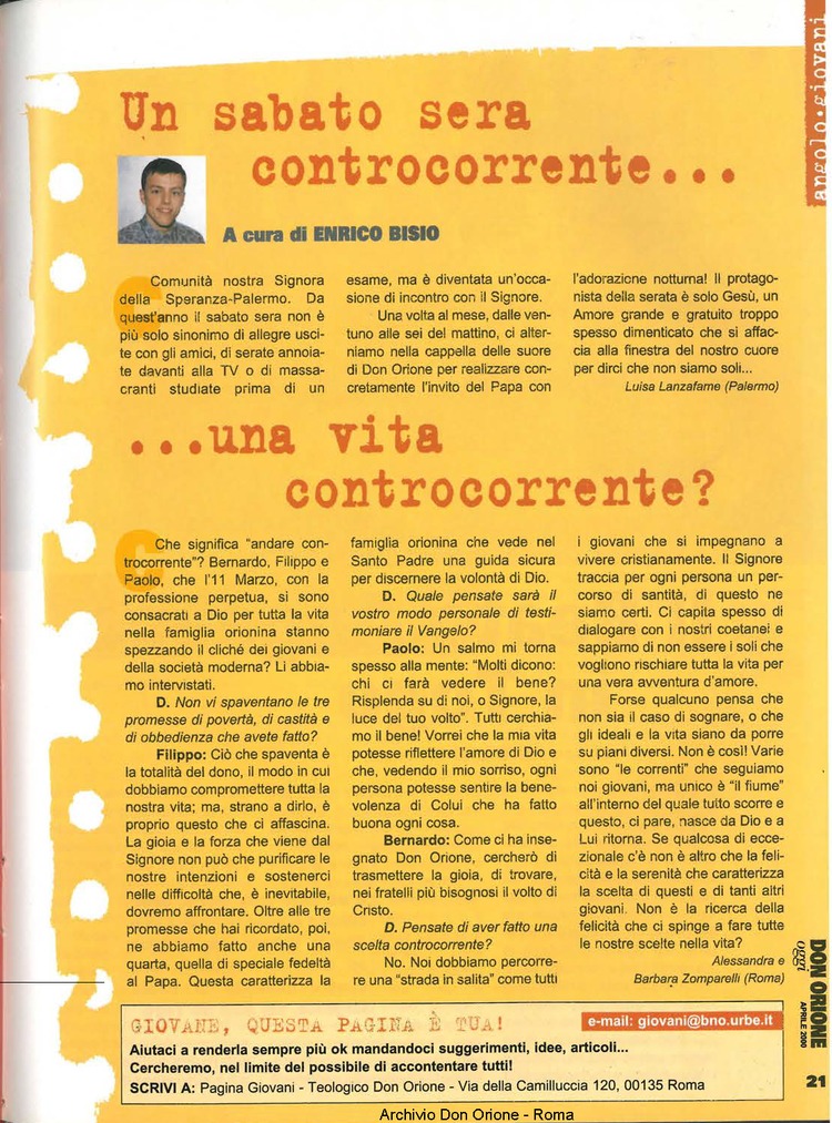 Don Orione oggi, 2000, 04, pagina 21
