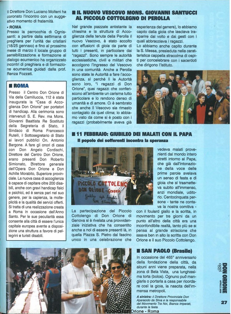 Don Orione oggi, 2000, 04, pagina 27