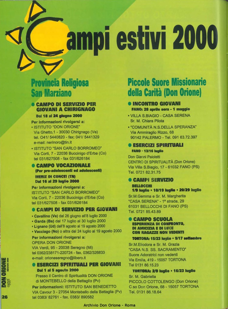 Don Orione oggi, 2000, 05, pagina 26