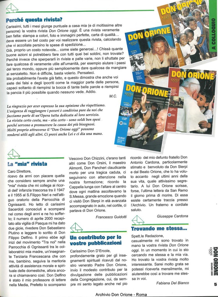 Don Orione oggi, 2000, 06, pagina 5