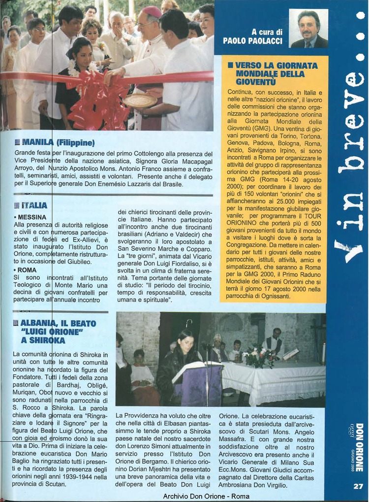 Don Orione oggi, 2000, 06, pagina 27