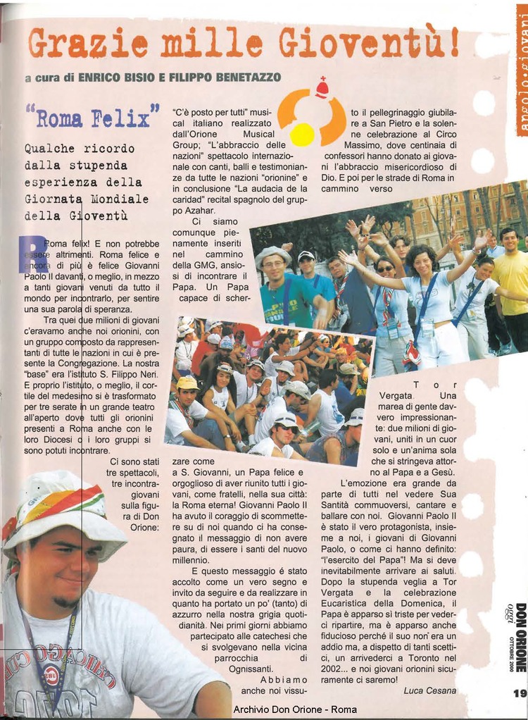 Don Orione oggi, 2000, 09, pagina 19