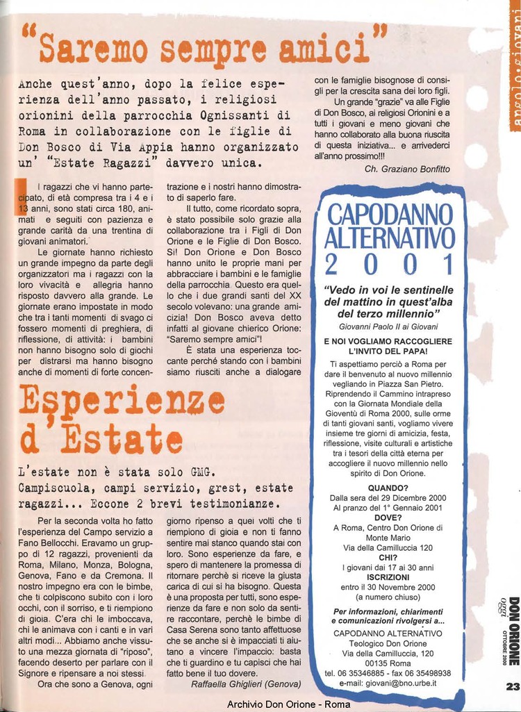 Don Orione oggi, 2000, 09, pagina 23