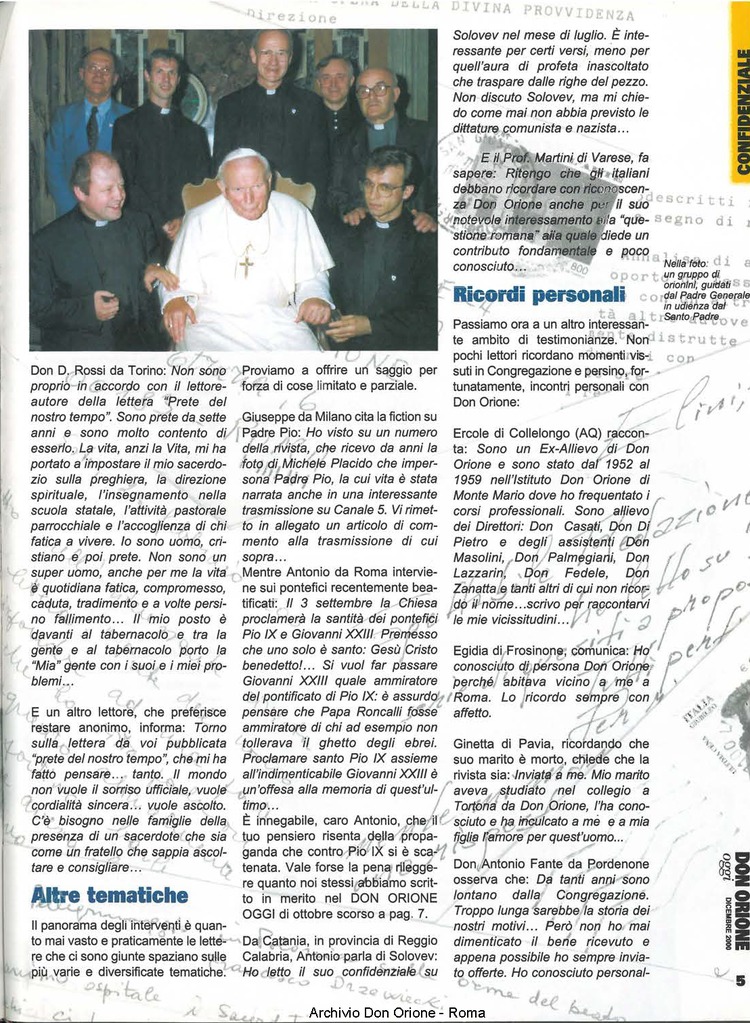 Don Orione oggi, 2000, 11, pagina 5