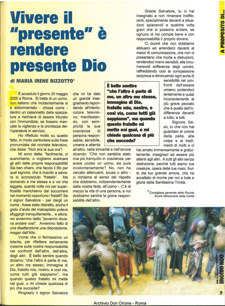 Don Orione oggi, 2000, 11, pagina 7