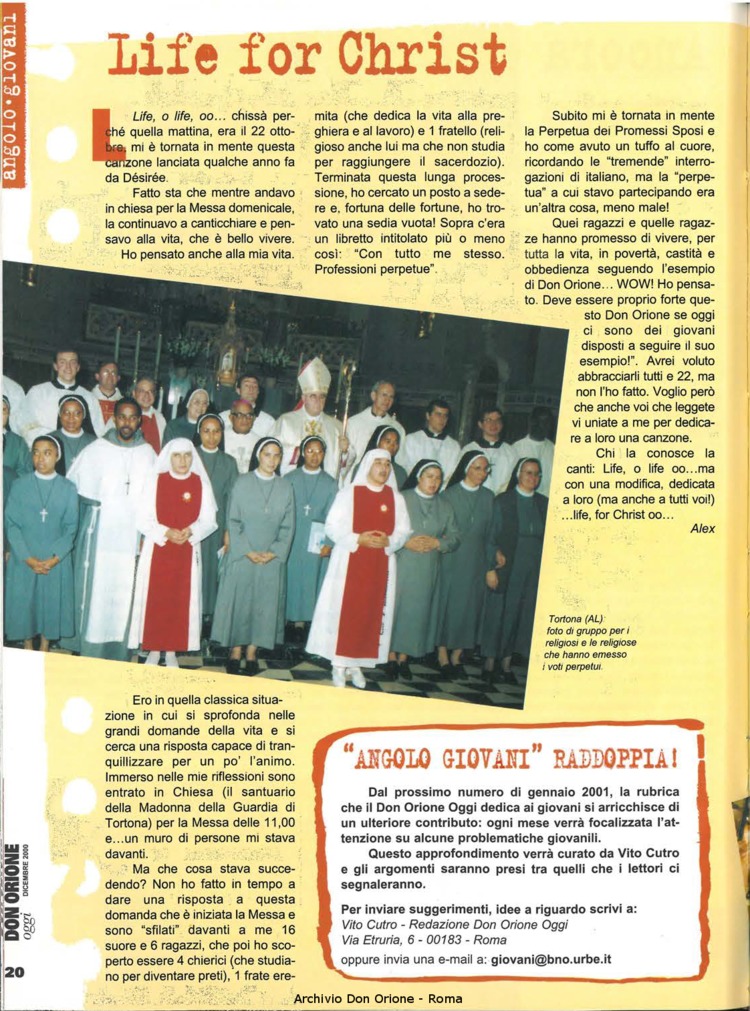 Don Orione oggi, 2000, 11, pagina 20