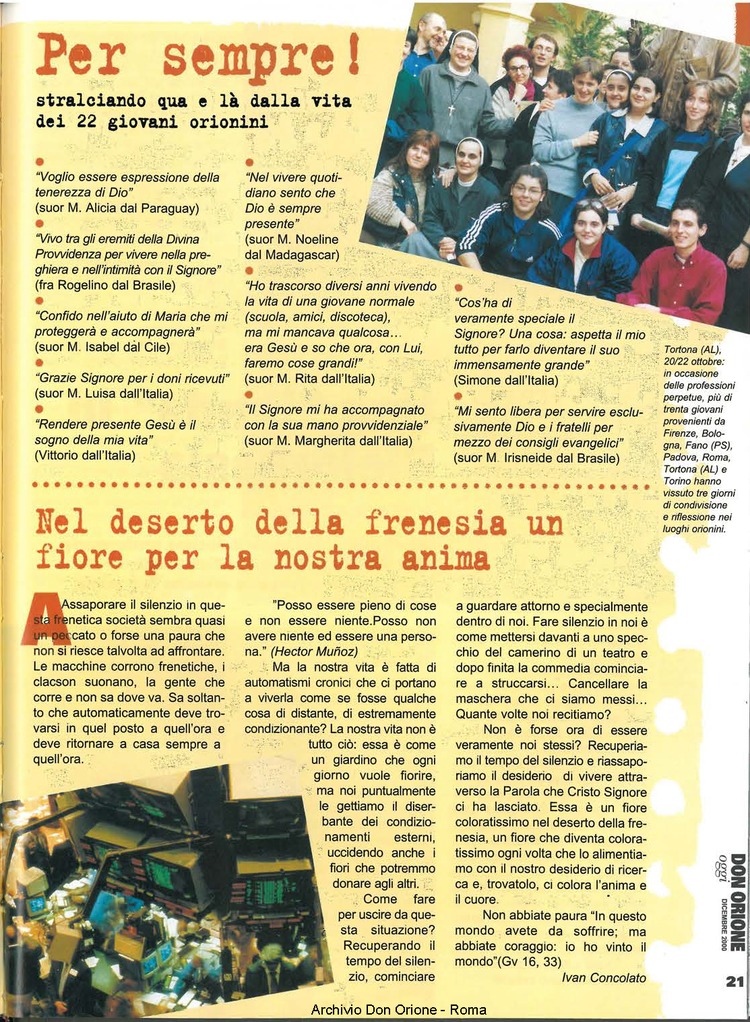 Don Orione oggi, 2000, 11, pagina 21